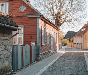 Preview wallpaper street, houses, buildings, road