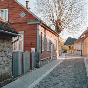 Preview wallpaper street, houses, buildings, road