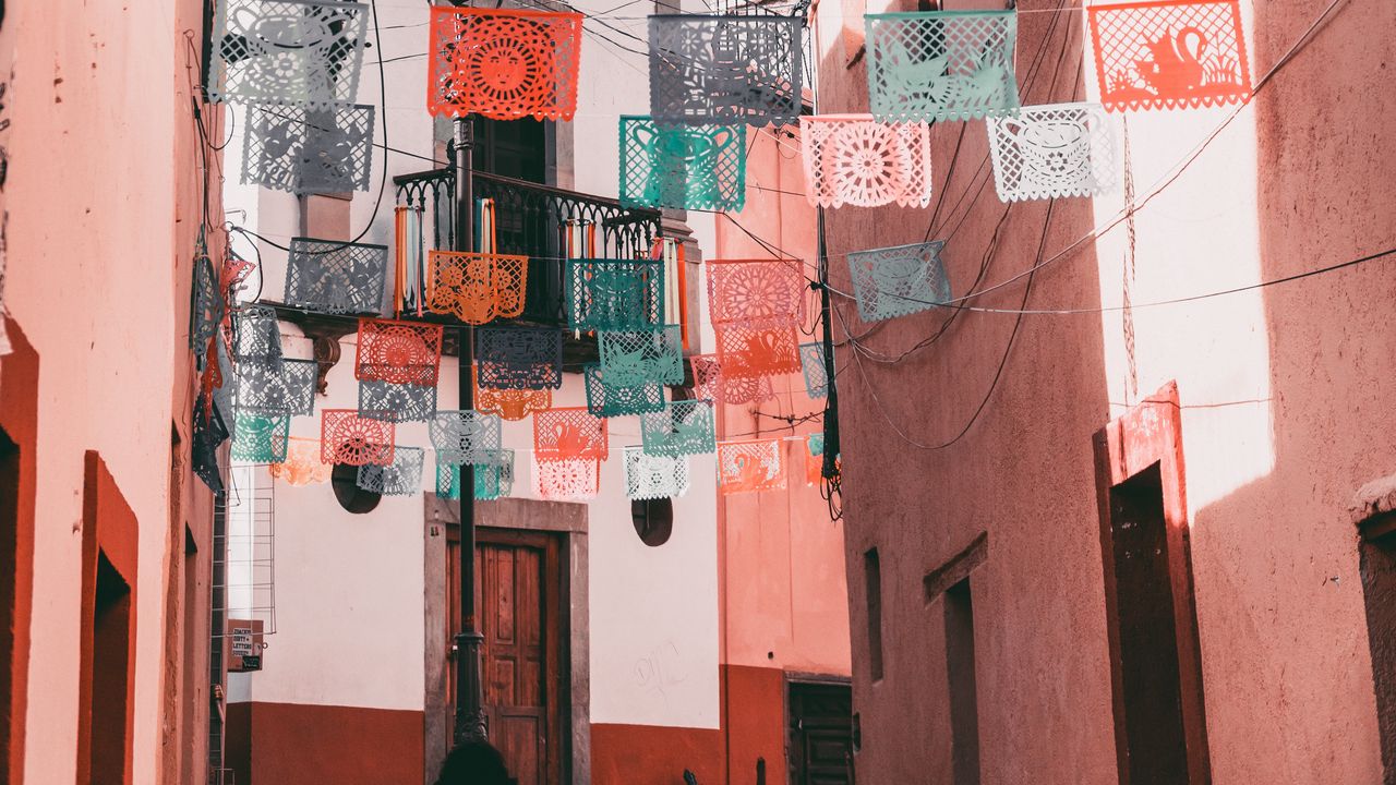 Wallpaper street, napkins, architecture, mexico