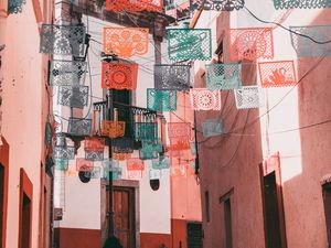 Preview wallpaper street, napkins, architecture, mexico