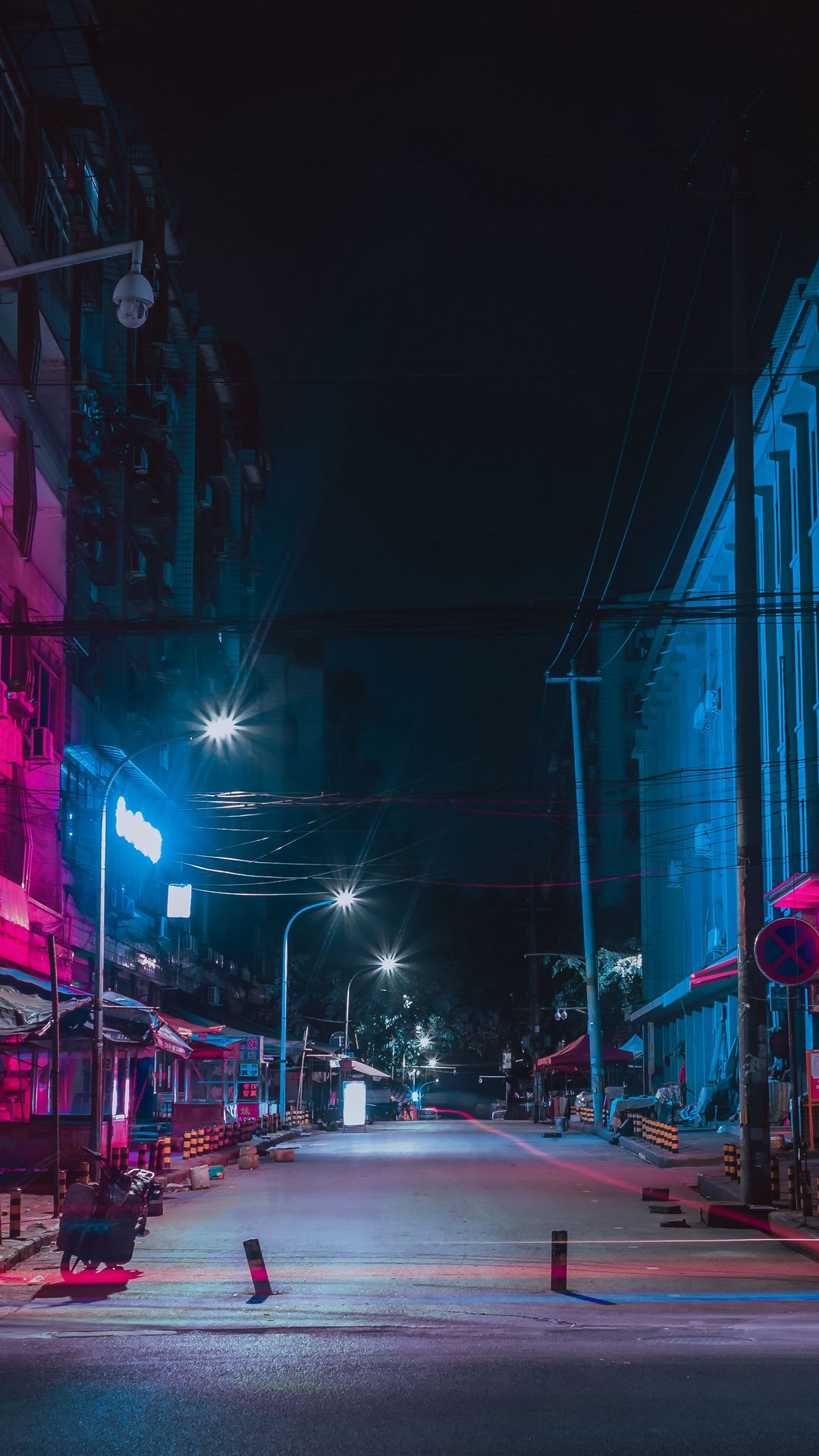 Download wallpaper 1080x1920 street, night city, neon, buildings ...