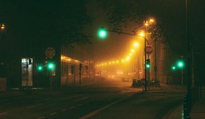 Preview wallpaper street, night, lights, lighting, dark
