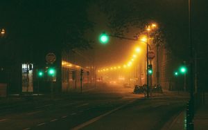 Preview wallpaper street, night, lights, lighting, dark