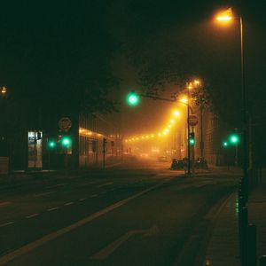 Preview wallpaper street, night, lights, lighting, dark