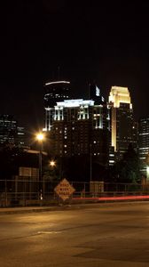 Preview wallpaper street, night, lights, buildings