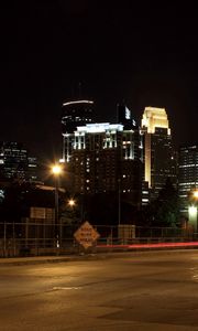 Preview wallpaper street, night, lights, buildings