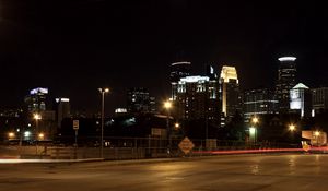 Preview wallpaper street, night, lights, buildings