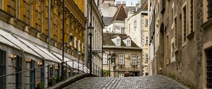 Preview wallpaper street, paving stones, buildings, architecture, vienna, austria
