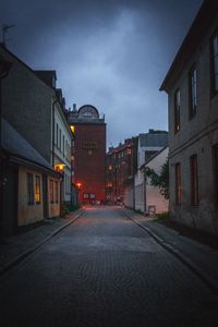 Preview wallpaper street, road, evening, buildings