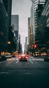 Preview wallpaper street, road, traffic, cars, city, buildings, new york, usa
