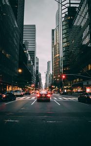 Preview wallpaper street, road, traffic, cars, city, buildings, new york, usa