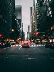 Preview wallpaper street, road, traffic, cars, city, buildings, new york, usa