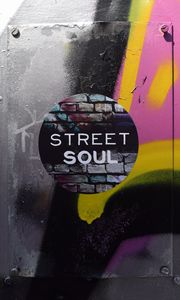 Preview wallpaper street, soul, inscription, phrase, wall