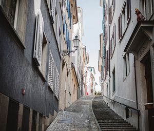 Preview wallpaper street, stairs, buildings