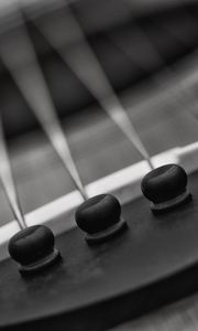 Preview wallpaper strings, guitar, macro, music, black and white