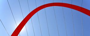 Preview wallpaper stripe, curve, lines, minimalism, red, blue