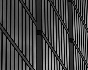 Preview wallpaper stripes, building, facade, black and white, architecture