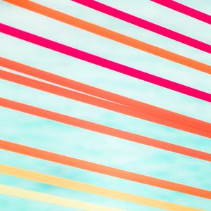 Preview wallpaper stripes, colorful, texture, sky