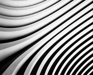 Preview wallpaper stripes, curve, black and white, background