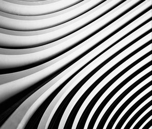 Preview wallpaper stripes, curve, black and white, background