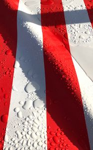 Preview wallpaper stripes, drops, water, surface, red, white