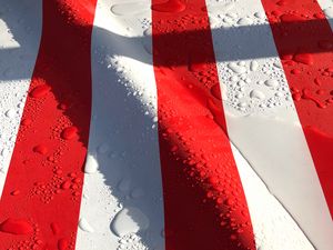 Preview wallpaper stripes, drops, water, surface, red, white