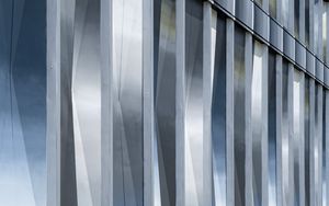 Preview wallpaper stripes, facade, blue, building