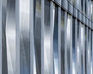 Preview wallpaper stripes, facade, blue, building