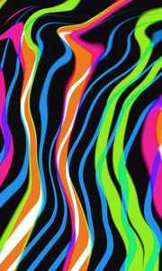 Preview wallpaper stripes, lines, bends, abstraction, colorful