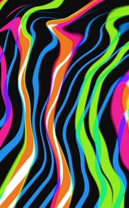 Preview wallpaper stripes, lines, bends, abstraction, colorful