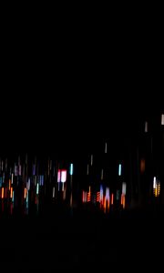 Preview wallpaper stripes, lines, distortion, glow, multicolored, black