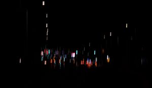 Preview wallpaper stripes, lines, distortion, glow, multicolored, black