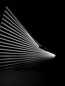 Preview wallpaper stripes, lines, glow, black and white
