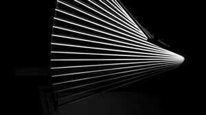 Preview wallpaper stripes, lines, glow, black and white