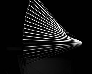Preview wallpaper stripes, lines, glow, black and white