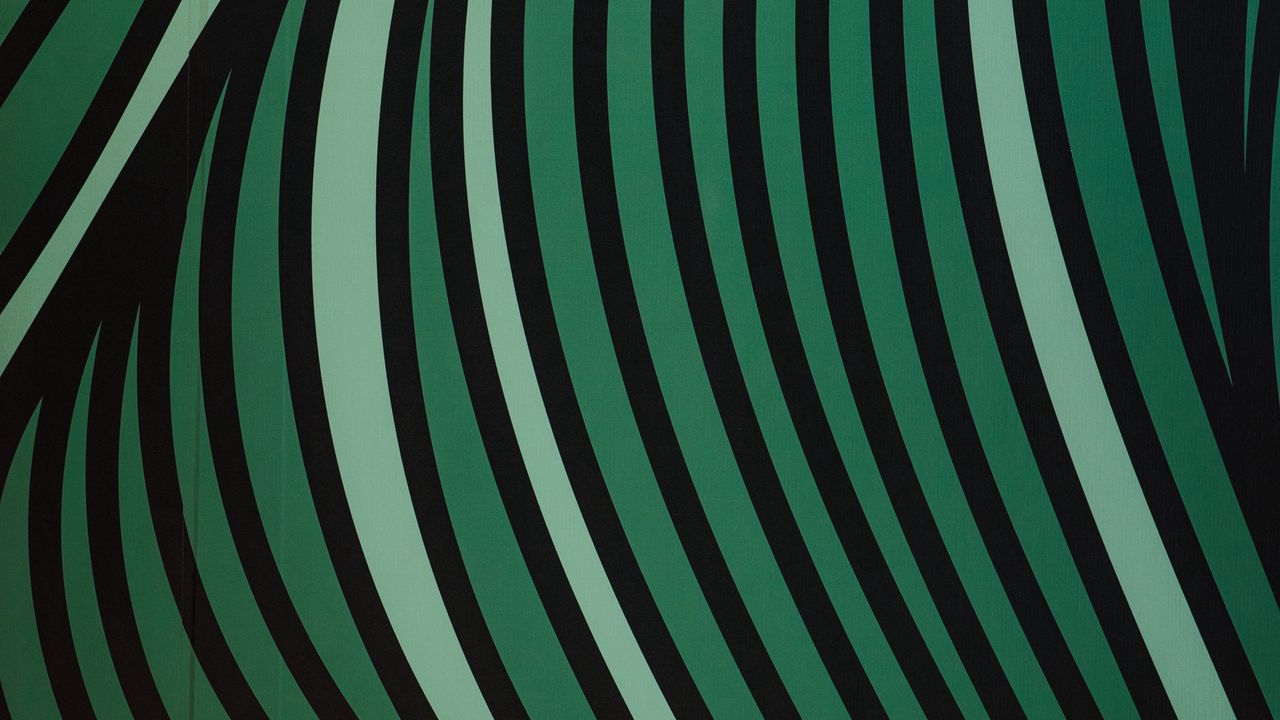 Wallpaper stripes, lines, green, wavy