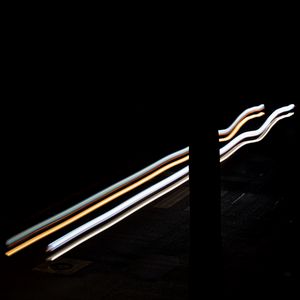 Preview wallpaper stripes, lines, long exposure, black, glow