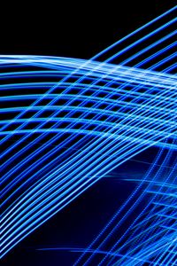 Preview wallpaper stripes, lines, neon, wavy, black