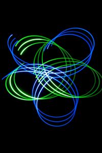 Preview wallpaper stripes, lines, neon, glow, black