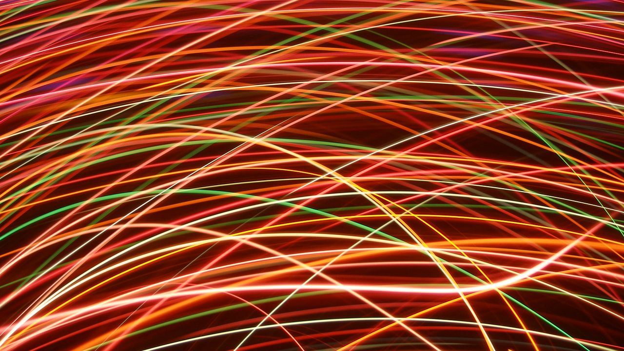 Wallpaper stripes, lines, neon, glow, colorful