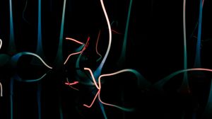 Preview wallpaper stripes, lines, neon, abstraction, glow, dark