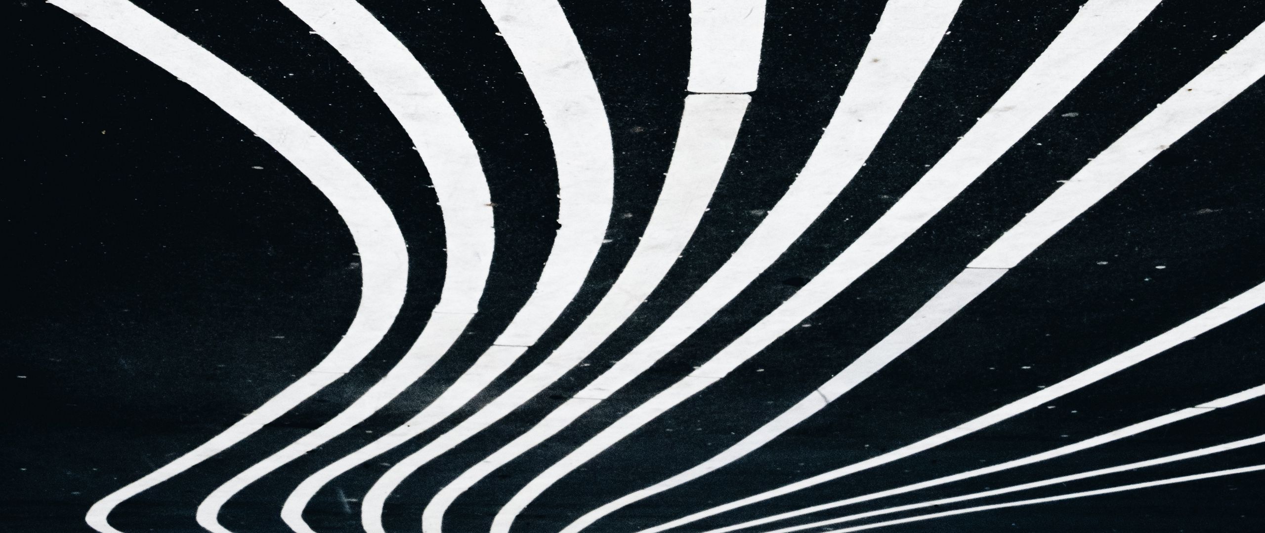 Download wallpaper 2560x1080 stripes, lines, winding, black and white ...