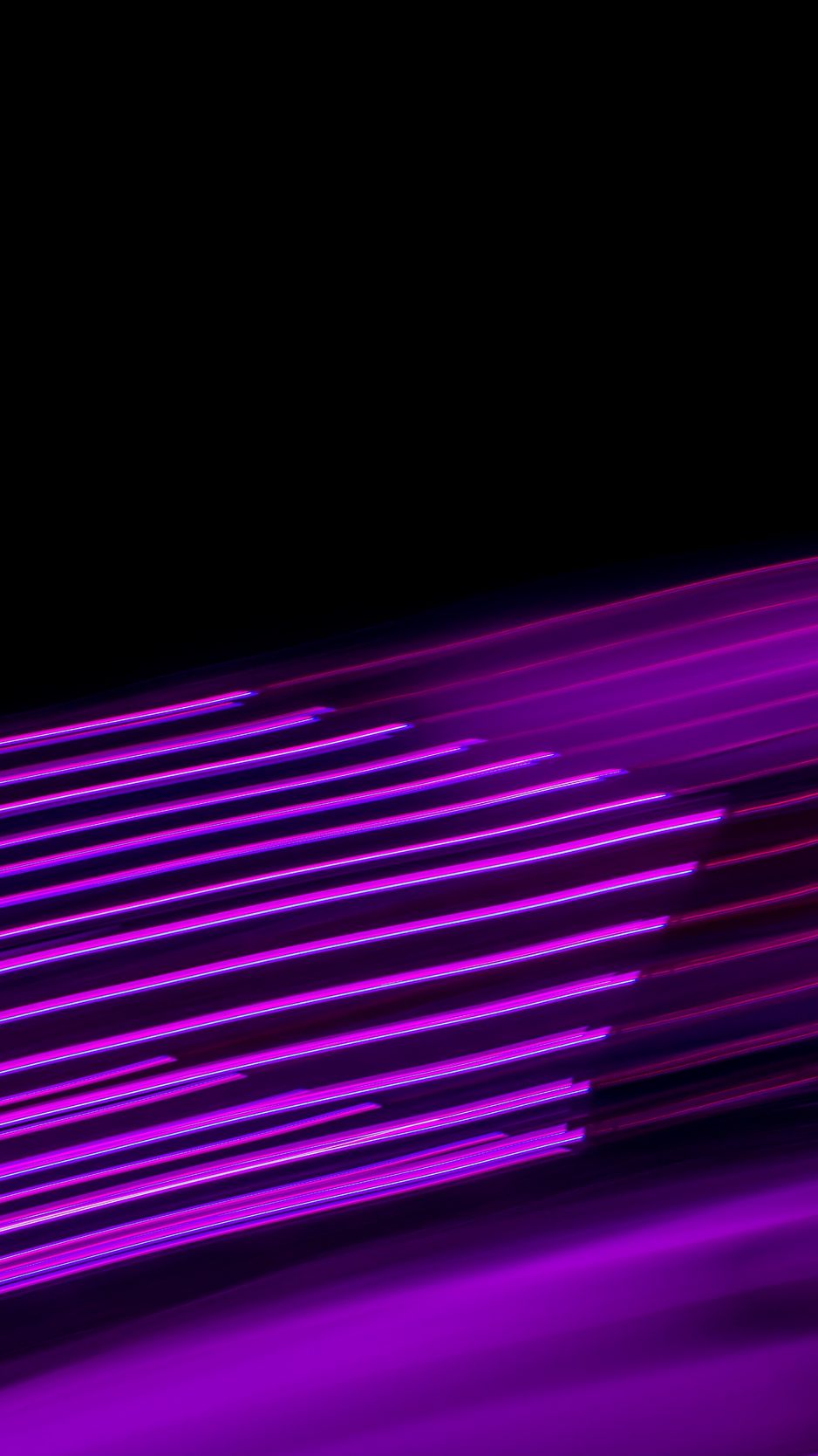 Admire the stunning design of the neon purple black striped wallpaper perfectly fit for your iPhone