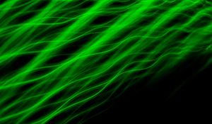 Preview wallpaper stripes, neon, waves, wavy, glow, green