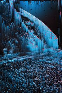 Preview wallpaper stripes, noise, glitch, abstraction, blue