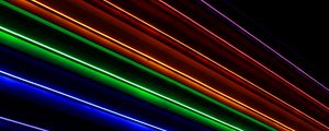 Preview wallpaper stripes, rainbow, neon, dark