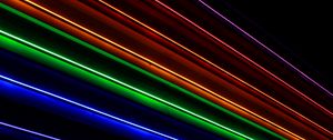 Preview wallpaper stripes, rainbow, neon, dark