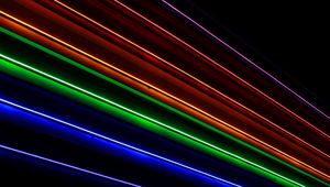 Preview wallpaper stripes, rainbow, neon, dark
