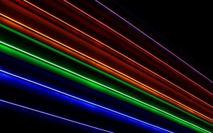 Preview wallpaper stripes, rainbow, neon, dark