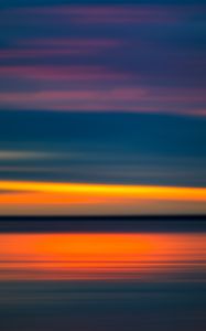 Preview wallpaper stripes, sunset, horizon, blurred